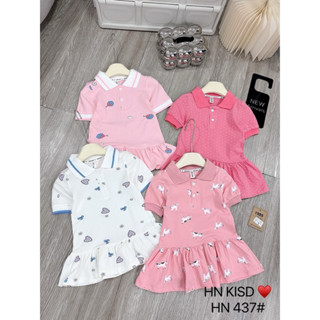 (10-28kg) áo váy đuôi cá  dáng baby doll cho bé gái vải cotton mềm mát