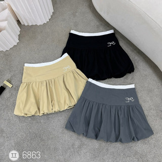 Chân váy bom xoè nơ cạp cao hàng qc ms196863