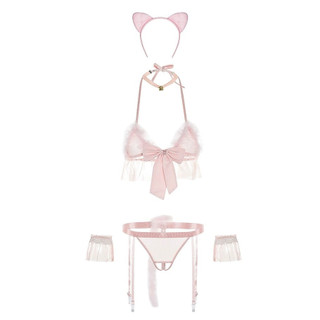 Cosplay 5 Chi Tiết Mèo Nhỏ quyến rũ MS1219 mẫu mới màu hồng 
 [CWEAR.SEXY_ĐỒ NGỦ & NỘI Y CAO CẤP]