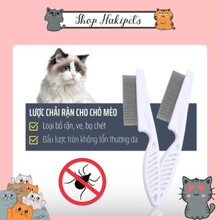 Lược chải ve rận cho thú cưng chó mèo, lược chải ve rận bọ chét lông chó mèo