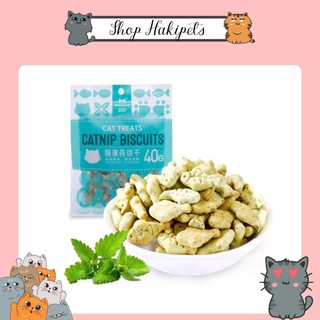 Snack cho mèo, Bánh Cá Biscuits Catnip Cho Mèo 40gr, Bánh quy cho mèo, Snack Catnip Giảm Búi Lông, Hôi Miệng Cho Mèo
