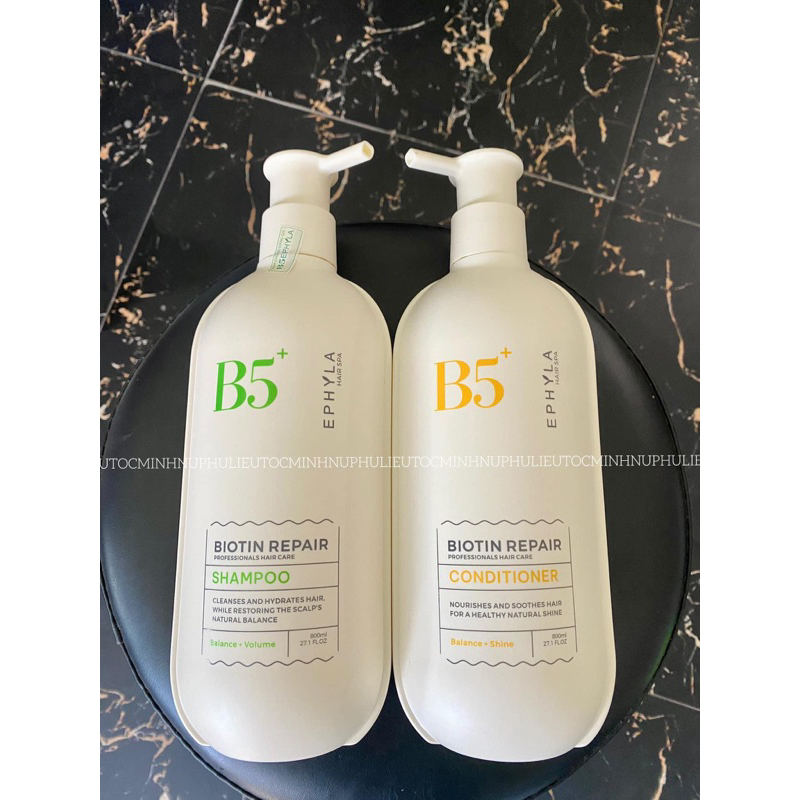 [Chính hãng] Cặp gội xả Biotin B5 Ephyla thơm mượt phục hồi kích thích mọc tóc