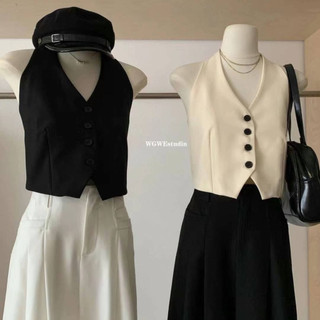 Áo gile cổ yếm dáng xinh 8657