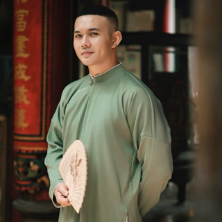 Áo ngũ thân nam cổ viền / Áo dài nam có BIGSIZE 120kg [KHÔNG KÈM QUẦN]