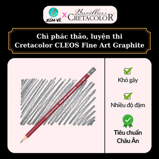 Bút chì phác thảo, luyện thi Cretacolor CLEOS Fine Art Graphite.