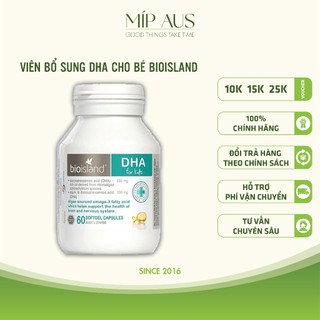 Viên Uống Bổ Sung DHA, Phát Triển Trí Não Cho Bé Và Thị Lực - Bioisland DHA For Kids - 60 viên