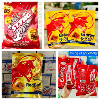  Kẹo bò húc Redbull Thái Lan  Kẹo Ngậm Bò Húc Thái- gói 320gr giá sỉ 