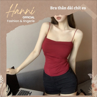Áo bra quây ngang kiểu áo ống dáng dài chít eo 2 dây mảnh chất thun lạnh may liền đệm ngực A641