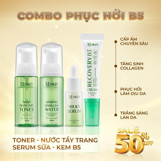 MQ Skin: Bộ Sản Phẩm Dưỡng da chuyên sâu: Toner, Tẩy trang, serum, chống nắng