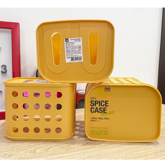 Giỏ đựng gia vị, đồ dùng bếp Spice Case house Lock&Lock 650ml treo tường tiện dụng 18x13x13cm