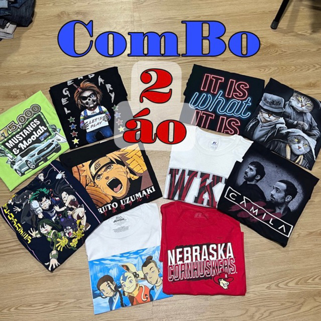 COMBO 2 Áo Thun Mỹ Hàng tuyển đẹp