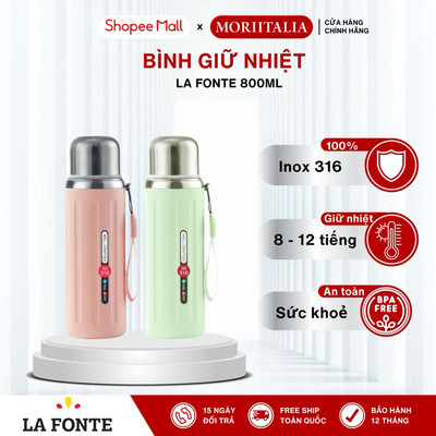 Bình Giữ Nhiệt 2 Lớp SUS316 La Fonte 800ml - 012720- Moriitalia