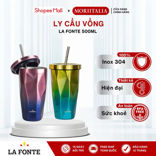 [HÀNG TẶNG KHÔNG BÁN] - Ly Cầu Vồng La Fonte 532ml kèm - Ống hút inox 007443 - Ly Không Giữ Nhiệt