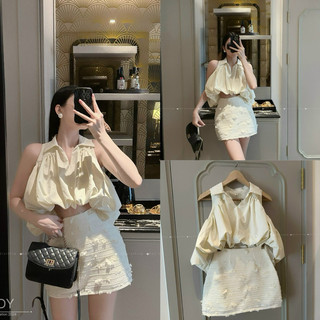 Set áo bồng mix chân váy