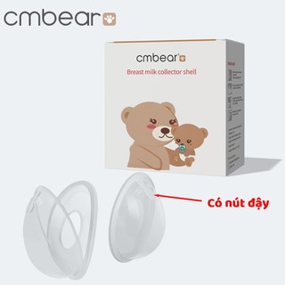 Phễu hứng sữa silicon cmbear có nút đậy ( Hộp 2 chiếc )