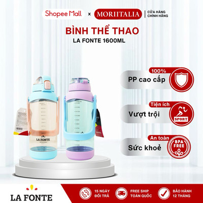 Bình Nước Thể Thao Có Tay Xách La Fonte 1600ml, Chịu nhiệt cao, nắp một chạm 011600