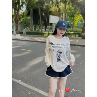 Set áo giấy mickey mix quần gấu bèo qcl1