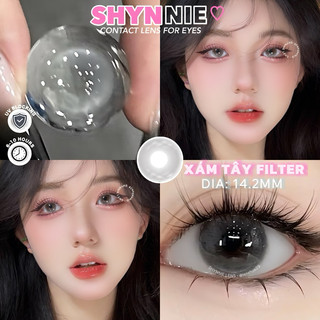 🔥[𝟭 𝗖𝗔̣̆𝗣 𝗖𝗔̣̂𝗡 𝗧𝗨̛̀ 𝟬-𝟲 Đ𝗢̣̂] Lens mắt màu xám tây KHÔNG VIỀN (size S) LENS GRAY - kính áp tròng SHYNNIE LENS  🐰