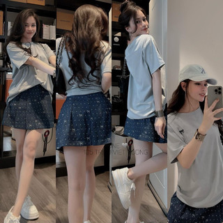 Set dạo phố,set áo chân váy nơ bò xinh Cn
