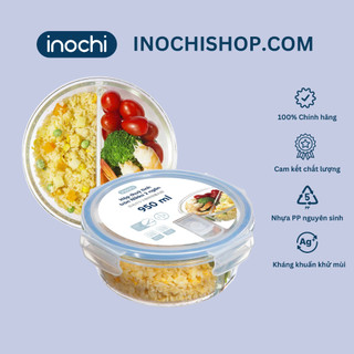 Hộp thủy tinh tròn Nikko 950ml đựng thực phẩm an toàn, tiện lợi tiêu chuẩn Nhật