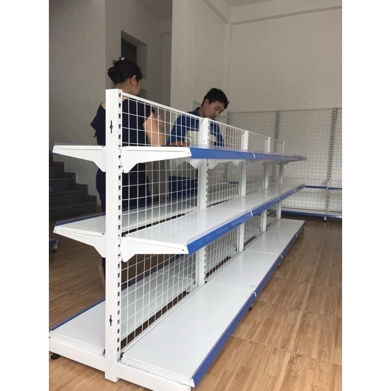 Kệ đôi 2 mặt cao 1m2 dài 1m2 3 tầng