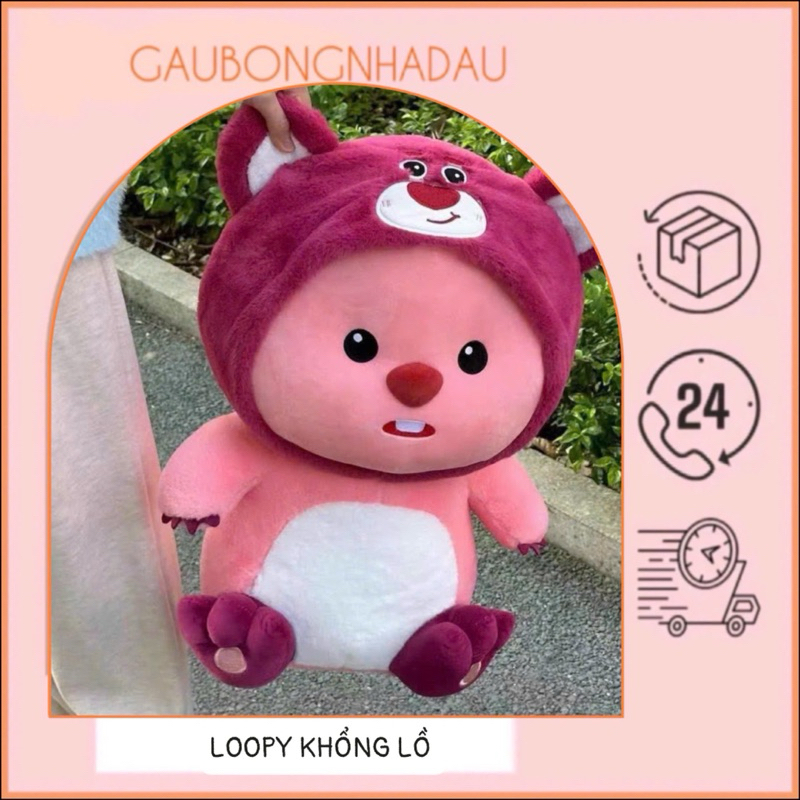 Gấu bông Loopy vô tri size to đại