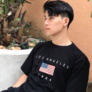 Áo thun nam nữ tay lỡ form rộng , áo phông unisex cờ mỹ hot 2024