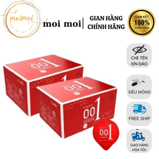 [combo2 hộp] combo 2 hộp bao cao su OLO Đỏ siêu mỏng 0.01mm Truyền Nhiệt Nhiều Gel Bôi Trơn Hộp 10c