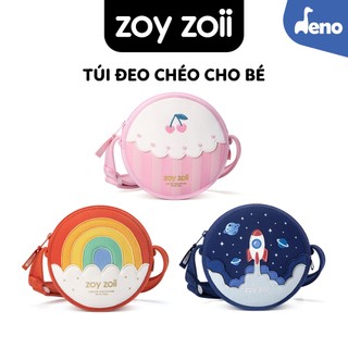 Túi đeo chéo cho bé Zoyzoii da cao cấp hình tròn cho bé Kid's Messenger Bag mã B29