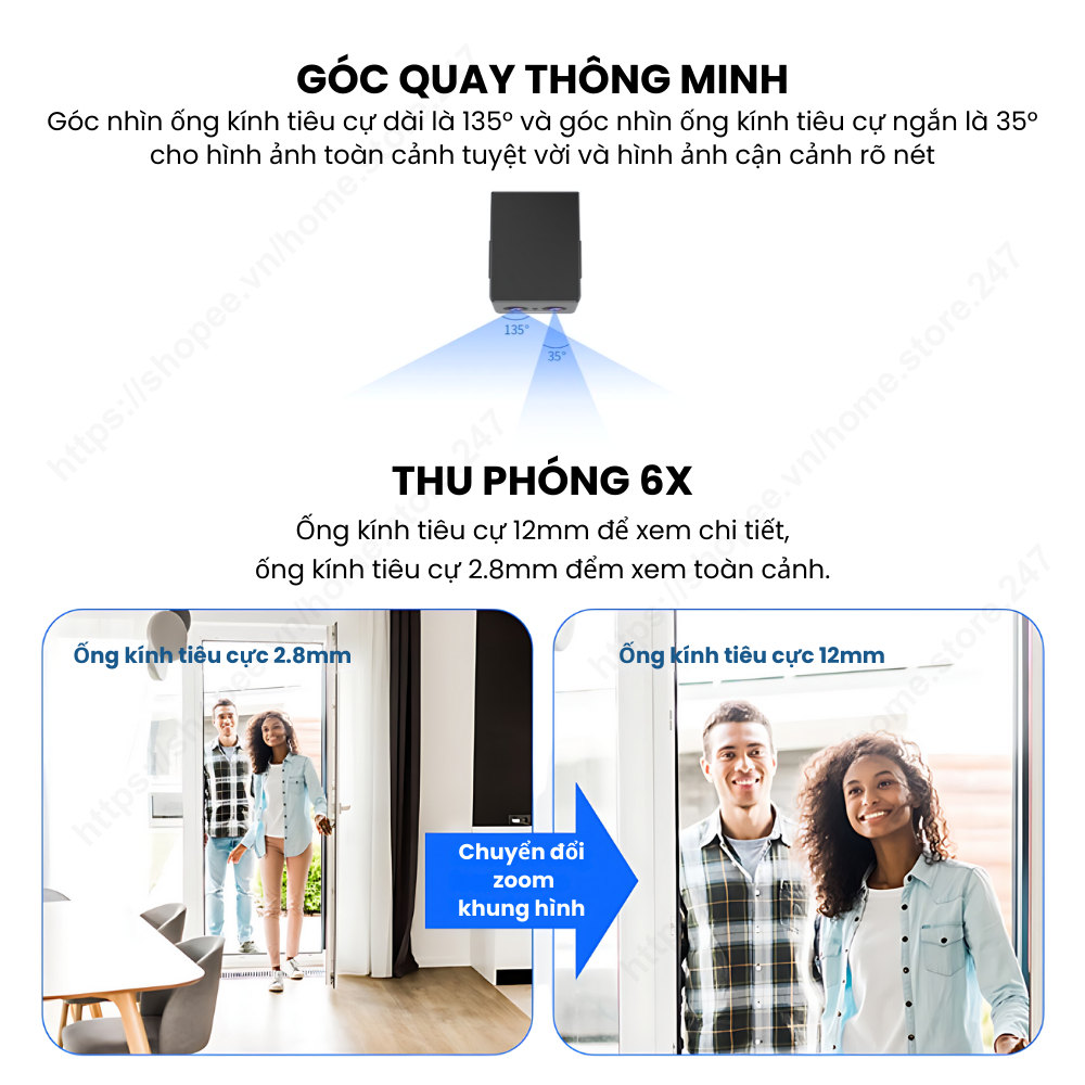 Camera Vstarcam CB75D - Full HD - 2 Ống Kính - Zoom 6x - Kết Nối 4G - Điều Khiển Qua APP