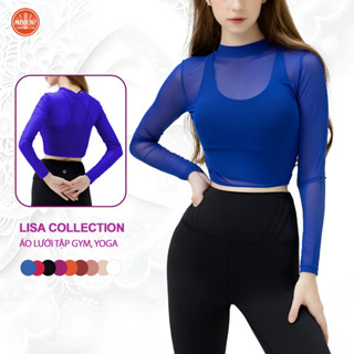 Áo lưới tập gym cao cấp, Áo tank top nữ tập yoga ,tanktop tập Yoga trơn LISA COLECTION Miss Sò