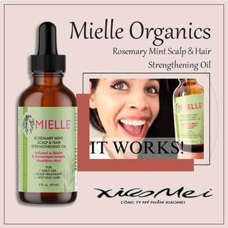 Mielle - dầu dưỡng dài tóc mielle organics rosemary mint scalp & hair strengthening oil 59ml