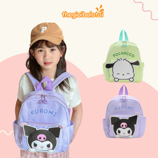 Balo cho bé trai bé gái đi học học mẫu giáo hình Hello Kitty Kuromi dễ thương, cặp đi học mầm non đựng quần áo bỉm sữa