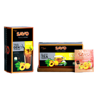 Trà savo túi lọc hương đào 25 gói x 2 gram dùng pha trà đào