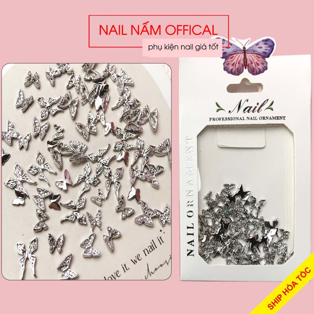 Set charm bướm trang trí móng phong cách Hàn Quốc