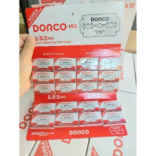 Vỉ 100 hộp lưỡi lam dorco hq màu đỏ