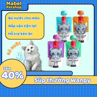 Hộp 12 gói Súp thưởng cho mèo Wanpy nắp vặn 90gr