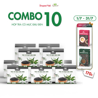 Combo 10 hộp Trà cỏ mực đậu đen túi lọc Goce - 10x80g