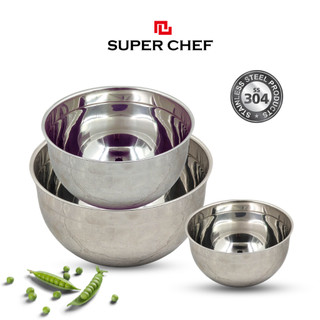 Thau Inox 304 Dày Thành Cao Super Chef Siêu Bền, Sáng Bóng