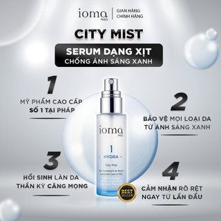 Serum dạng xịt khoáng dưỡng ẩm chống ánh sáng xanh IOMA PARIS City Mist 50ml