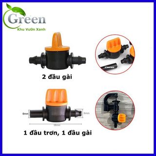 Van khóa ống 6mm cho hệ thống tưới cây tưới nhỏ giọt, phun sương, phun mưa