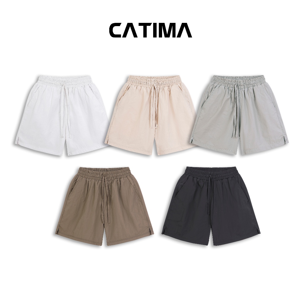 Quần Short CATIMA QS16 Wrinkle Wind 2 lớp - Cạp chun có dây rút - Co Giãn nhẹ 2 chiều thoải mái Mens