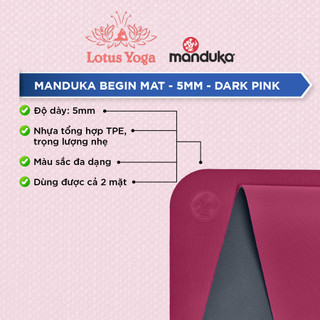 Thảm tập yoga manduka begin 5mm - dark pink