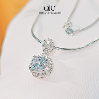 Dây chuyền nữ bạc Ý đính đá Cubic Zirconia Thụy Sĩ QJC cao cấp chống chầy xước, sang trọng, quý phái - DB1849XI