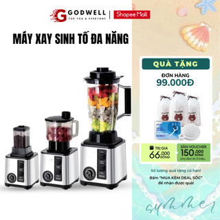 Máy xay sinh tố đa năng godwell máy xay công nghiệp 3 cối xay công suất 500w, xay khỏe, tiện lợi