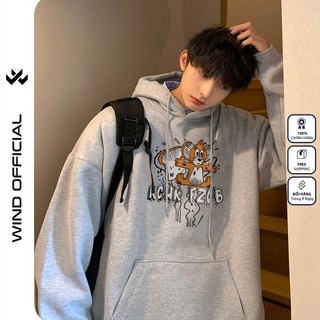 Áo hoodie unisex form rộng WIND TOM bản Premium nỉ ngoại nam nữ oversize
