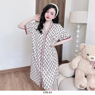 Đầm sơmi dáng dài cổ v sang chảnh - c51