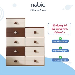 Tủ đựng đồ dùng quần áo cho bé hình thỏ, Tủ nhựa đa năng tiện dụng nhiều ngăn có bánh xe tiện dụng