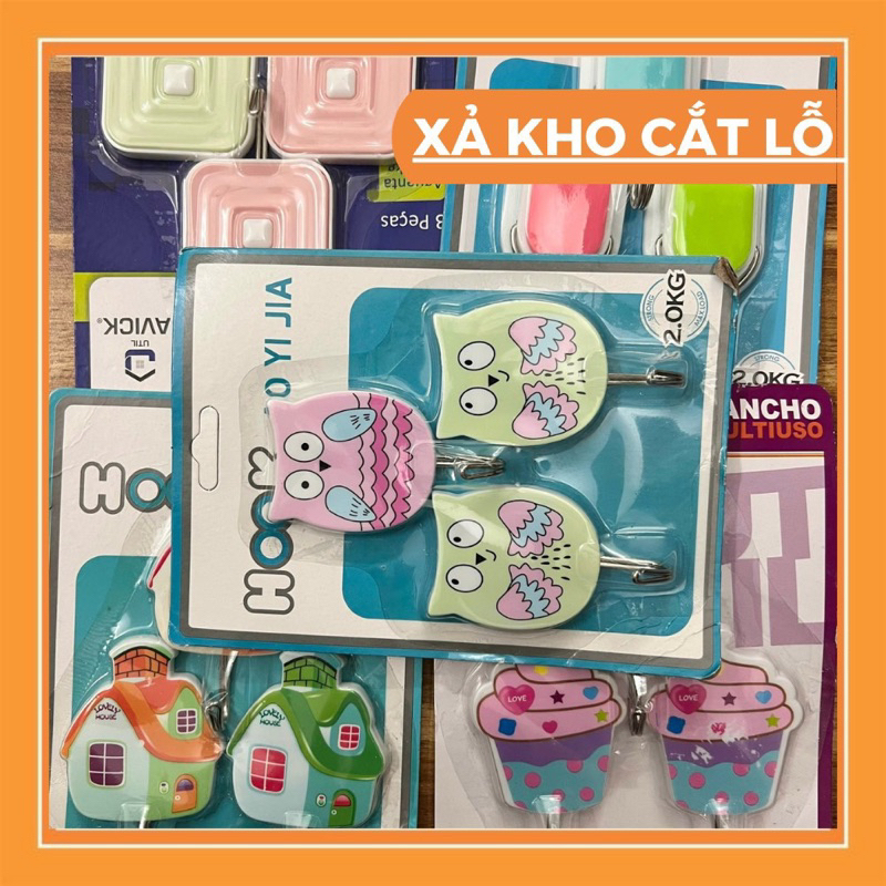 Combo 05 Móc dán treo tường siêu dính vỉ 3 cái