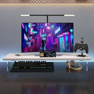  Kệ Gỗ 2 Ngăn Để Máy Tính Mơ KMTT900 Laptop Nhỏ Gọn Để Bàn Làm Việc Gỗ Dày 17mm Chống Ẩm Nhà Vui 